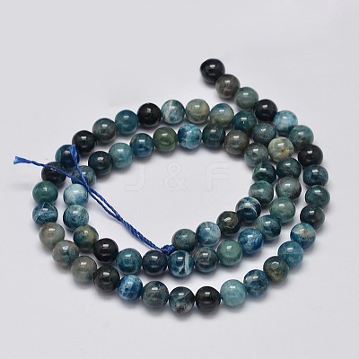 Round Natural Apatite Beads Strands G-K068-02-6mm-1