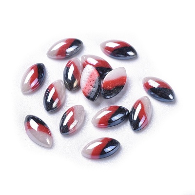 Opaque Glass Cabochons GGLA-S038-03D-5x10-1