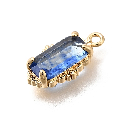 Brass Glass Charms LS-KK-U061-10G-02-1