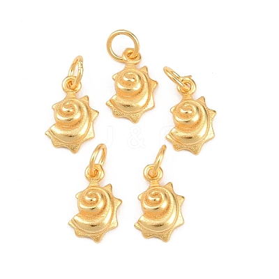 925 Sterling Silver Shell Shape Charms STER-I023-01G-01-1
