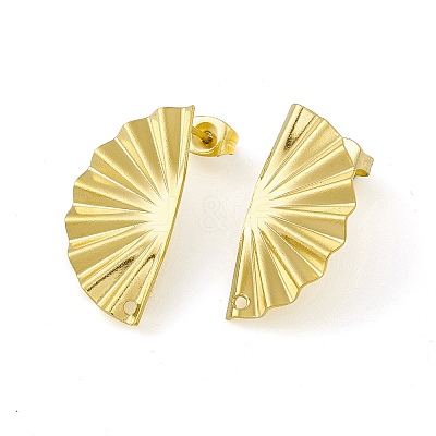 304 Stainless Steel Stud Earrings Finding X-STAS-C061-15G-1