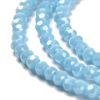 Electroplate Opaque Glass Beads Strands EGLA-A035-P3mm-A08-1