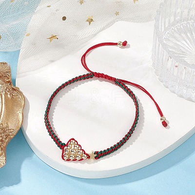 Adjustable Nylon Braided Bead Bracelets BJEW-TA00513-1