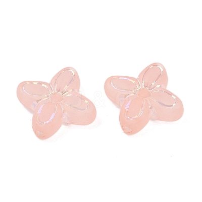 Frosted Transparent Acrylic Beads X1-OACR-P029-09B-02-1