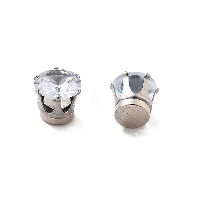 Cubic Zirconia Clip-on Earrings EJEW-L100-01P-07-1