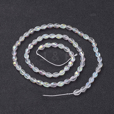 Electroplate Glass Beads Strands GC885Y-3-1