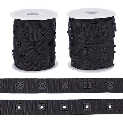 10 Yards Polyester Sewing Snap Button Tape DIY-OC0013-04A-1