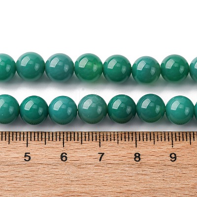 Natural Green Onyx Agate(Dyed & Heated) Beads Strands G-K393-A03-8mm-1