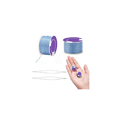 2 Rolls Special Coated Polyester Beading Threads OCOR-NB0002-06G-1