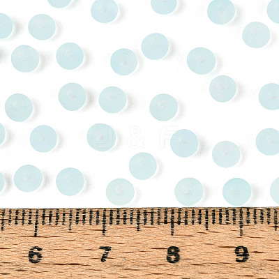Transparent Frosted Colours Glass Seed Beads SEED-T007-12G-1
