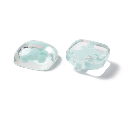 Transparent Resin Cabochons RESI-G034-A07-1