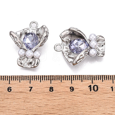 Rack Plating Alloy Rhinestone Pendants PALLOY-P303-09P-C-1