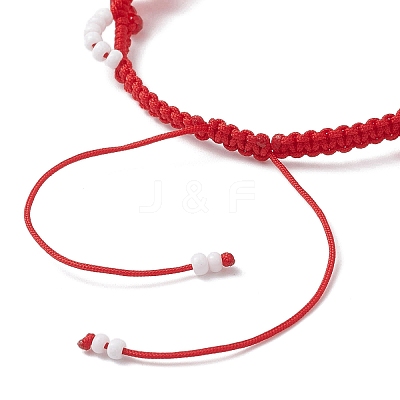 Glass Seed Beads Braided Beaded Bracelets for Women BJEW-MZ00215-1