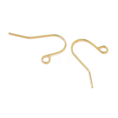 SHEGRACE Brass French Hooks with Loop XGR0002G-02G-1