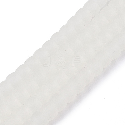 Imitation Jade Glass Beads Strands GLAA-N002-8mm-01-1