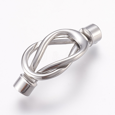 Tarnish Resistant 304 Stainless Steel Magnetic Clasps with Glue-in Ends STAS-L189-13P-1
