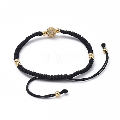 Adjustable Nylon Thread Braided Bead Bracelets BJEW-JB04666-1