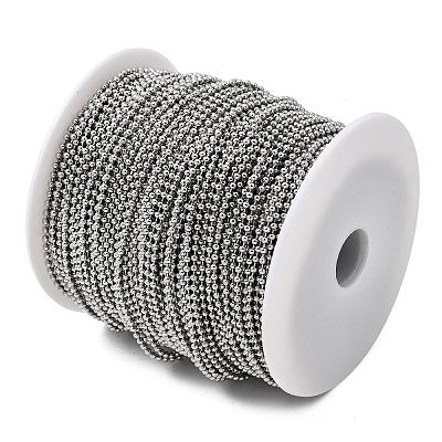 Tarnish Resistant 201 Stainless Steel Ball Chainswith Spool CHS-R008-19-100m-1