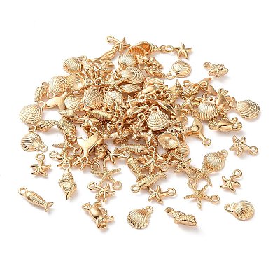 Sea Animals Alloy Pendants FIND-Z102-01G-01-1