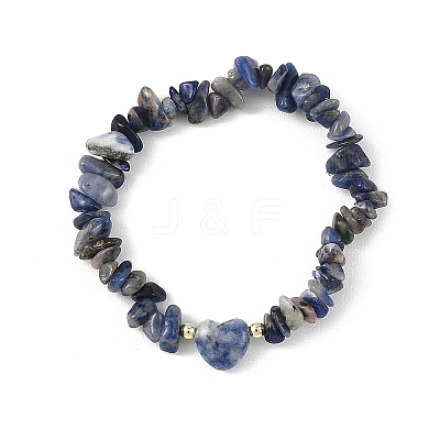 Natural Gemstone & Non-magnetic Synthetic Hematite Beaded Stretch Bracelets BJEW-JB14009-1