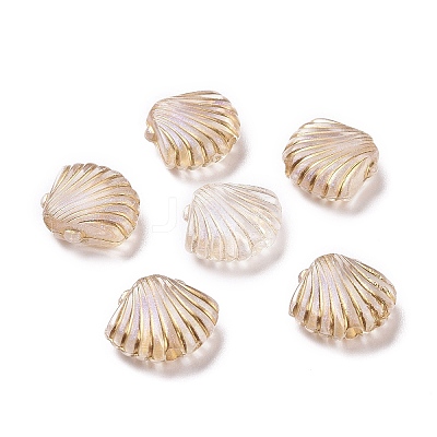 Plating Transparent Acrylic Beads OACR-P013-19-1