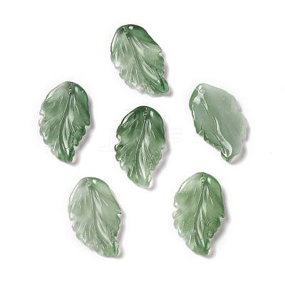 Dyed & Heated Glass Pendants GLAA-B009-06-1