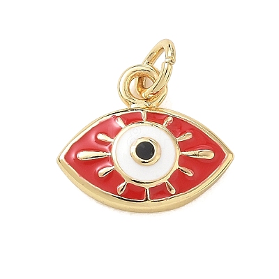 Brass Enamel Pendants KK-CBA3F25-12G-1