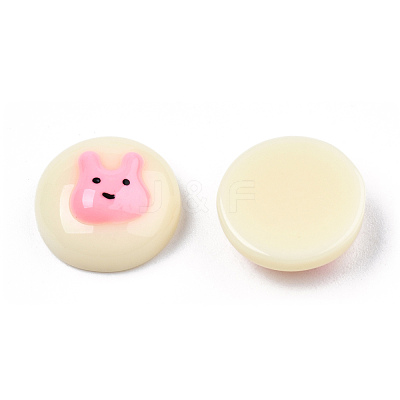 Opaque Resin Enamel Cabochons CRES-N031-028-1