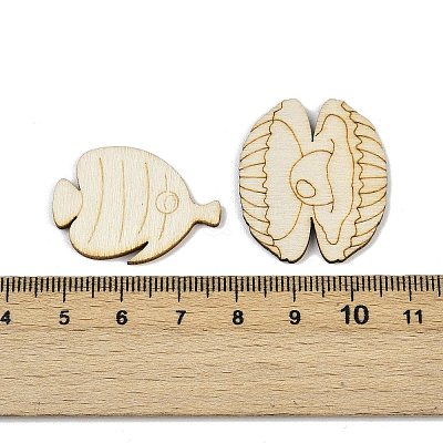 25Pcs Unfinished Wood Cutouts WOOD-P020-01A-1