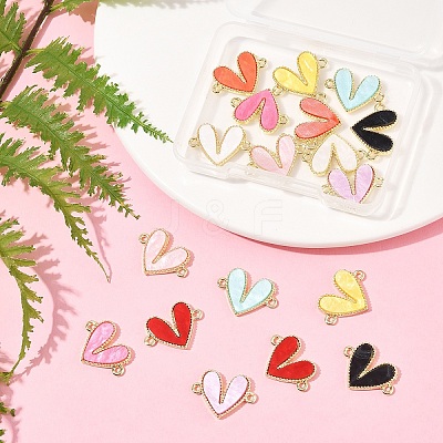 18Pcs 9 Colors Alloy Acrylic Connector Charms FIND-FS0004-33-1