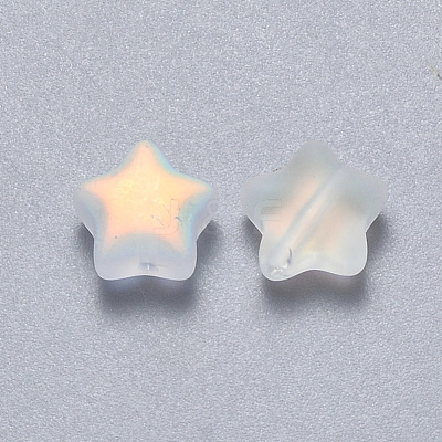 Spray Painted Glass Beads X-GLAA-R211-04-C01-1