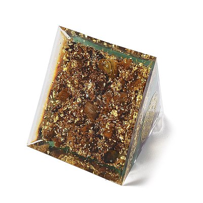 Orgonite Pyramid Resin Energy Generators DJEW-D013-04B-1