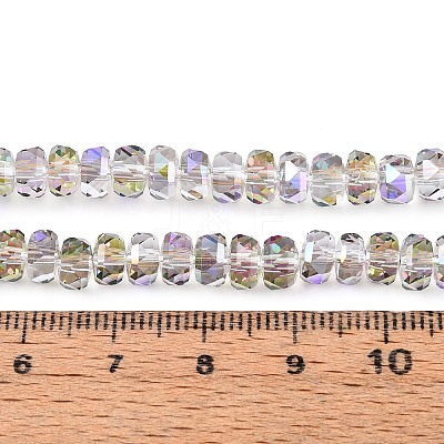 Electroplate Transparent Glass Beads Strands EGLA-N022-05B-C12-1