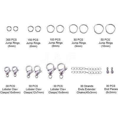 304 Stainless Steel Lobster Claw Clasps STAS-PH0018-03-1