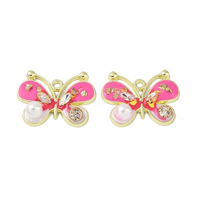 Rack Plating Alloy Enamel Pendants FIND-I038-13C-1