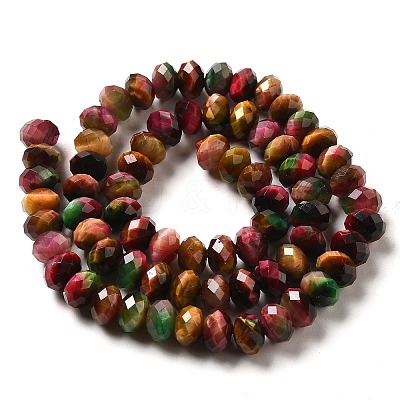 Natural Rainbow Tiger Eye Beads Strands G-NH0002-D03-03-1