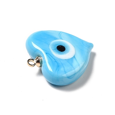 Handmade Lampwork Pendants LAMP-E030-01G-02-1
