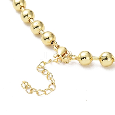 Rack Plating Brass Ball Chain Necklaces for Women NJEW-G102-01C-G-1