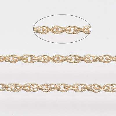 Soldered Brass Coated Iron Rope Chains CH-T002-04LG-1