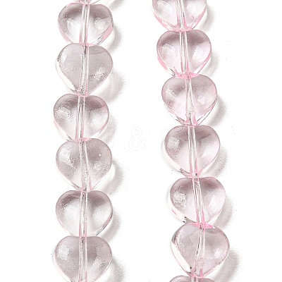 Baking Paint Transparent Glass Beads Strands DGLA-A08-T8mm-KD01-1