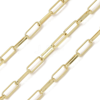 Rack Plating Oval Brass Curb Chains CHC-A010-01G-07-1