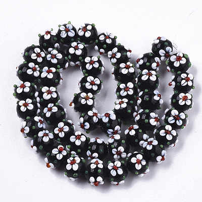 Handmade Lampwork Beads Strands LAMP-N021-001A-1