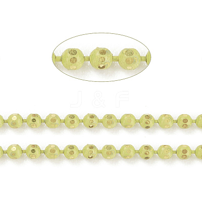 Spray Painted Brass Faceted Ball Chains CHC-K011-35X-01-1