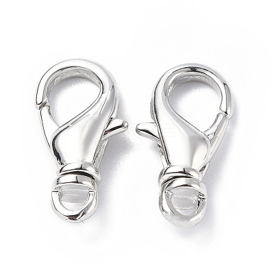 Eco-Friendly Rack Plating Brass Lobster Claw Clasps KK-F845-13P-1