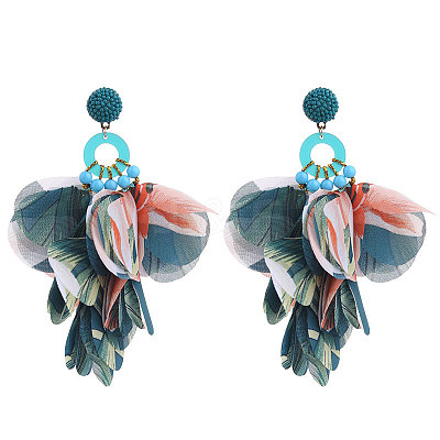 Alloy Acrylic Dangle Stud Earrings FS-WG3C6DF-10-1