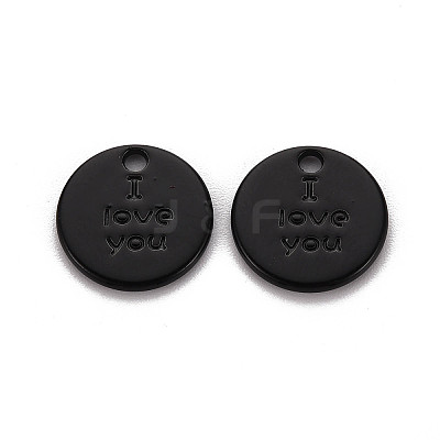 Spray Painted Alloy Charms for Valentine's Day PALLOY-Q433-027J-RS-1