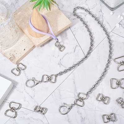 25Pcs 5 Styles Zinc Alloy Swivel Clasps FIND-TA0008-31-1