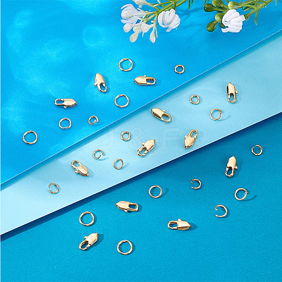 Brass Lobster Claw Clasps KK-BBC0023-50A-1