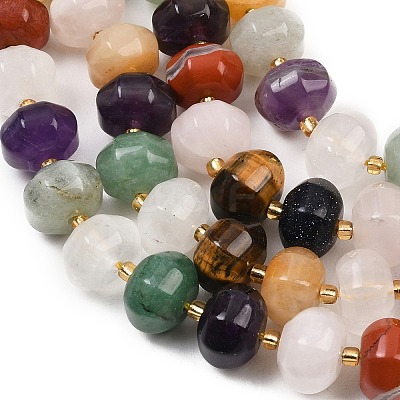 Mixed Gemstone Beads Strands G-P573-B01-01-1