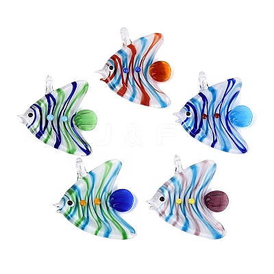 Handmade Lampwork Pendants LA-N048-02-1